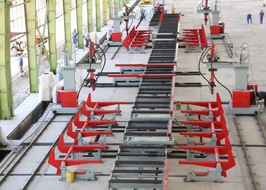Linia do produkcji ciężkich przenośników rolkowych, 2,5 t / m Ładowanie Transfoming H Beam Line